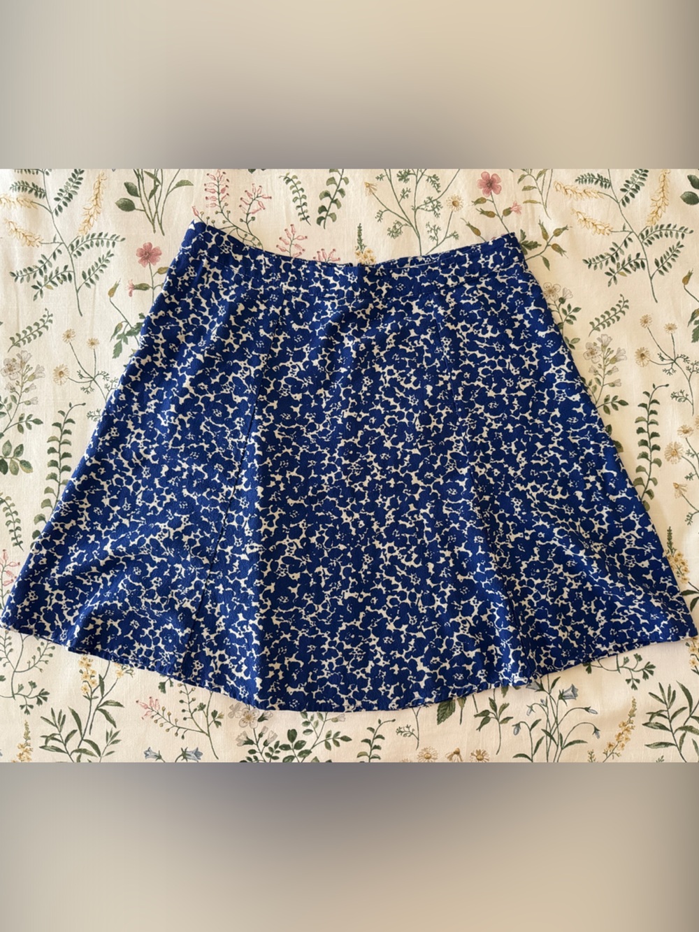 Marine Layer Blue Floral Print Mini Skirt Size 6